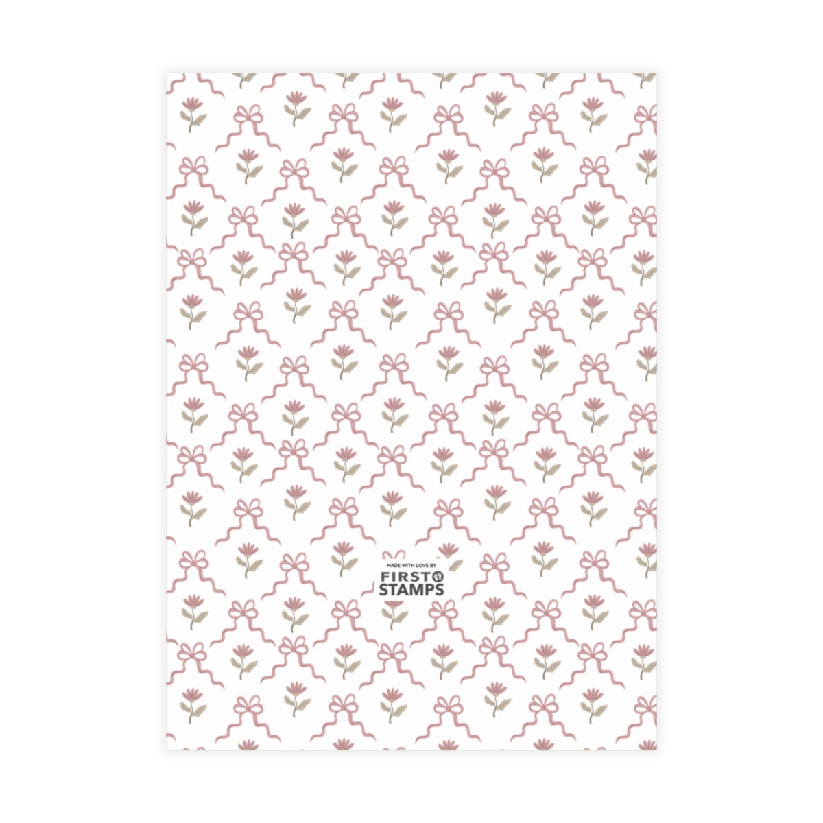 Birth Announcement - Floral Monogram (5 x 7)