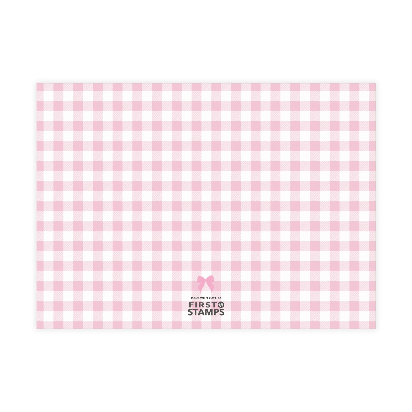Birth Announcement - Classic Gingham (7 x 5)