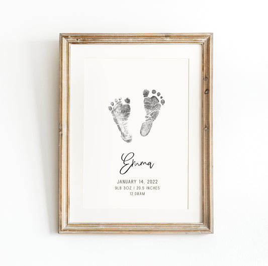 Art Print - Newborn Footprint Art Print