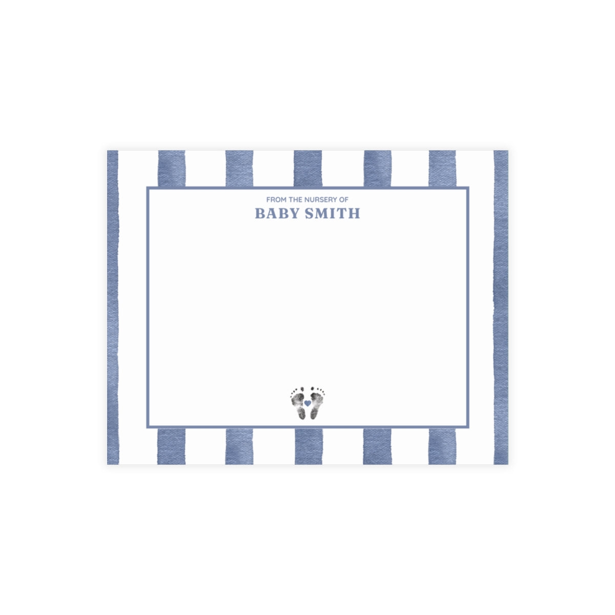 Nursery Stationery - Watercolor Stripes (5.5 x 4.25)