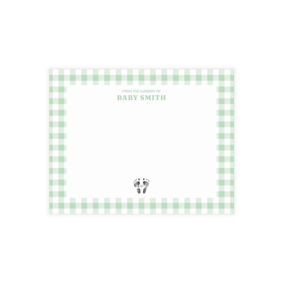 Nursery Stationery - Gingham (5.5 x 4.25)