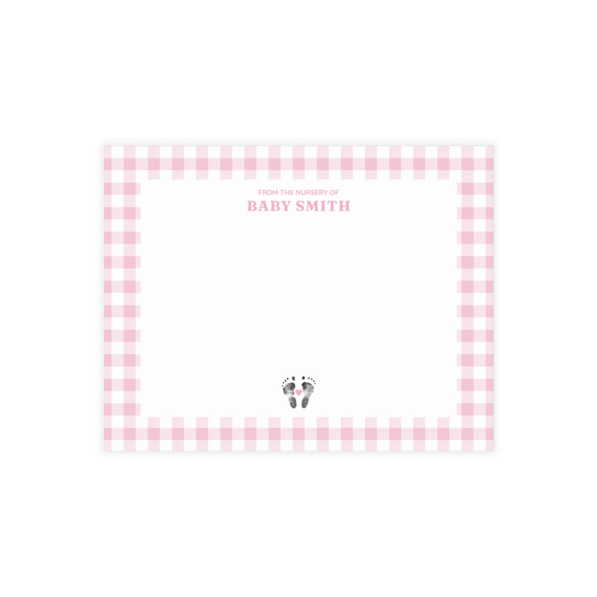 Nursery Stationery - Gingham (5.5 x 4.25)