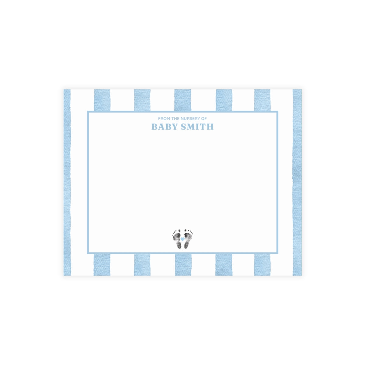 Nursery Stationery - Watercolor Stripes (5.5 x 4.25)
