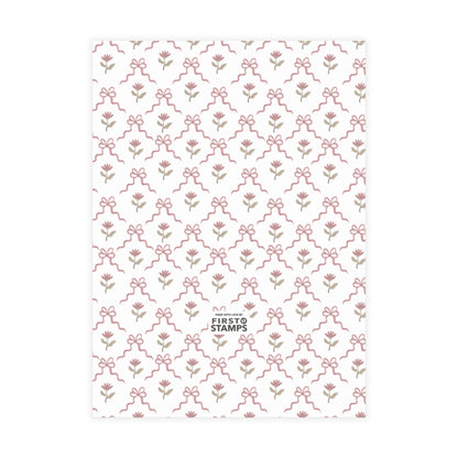 Birth Announcement - Floral Monogram (5 x 7)
