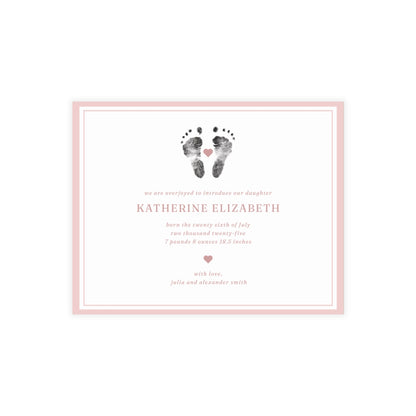 Birth Announcement - Classic Border (5.5 x 4.25)