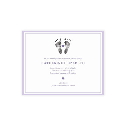 Birth Announcement - Classic Border (5.5 x 4.25)