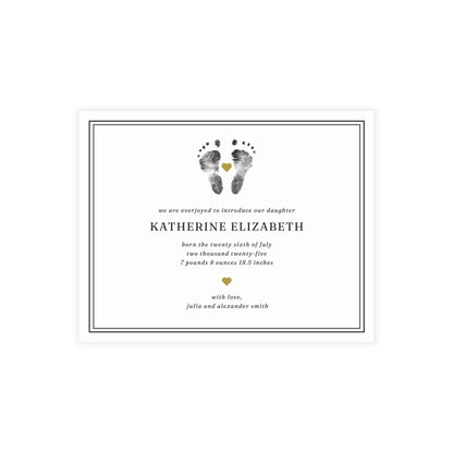 Birth Announcement - Classic Border (5.5 x 4.25)