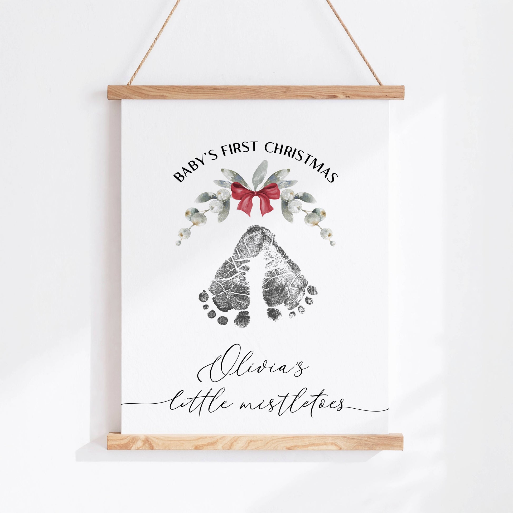 Babys First Christmas Keepsake Poster hanging art