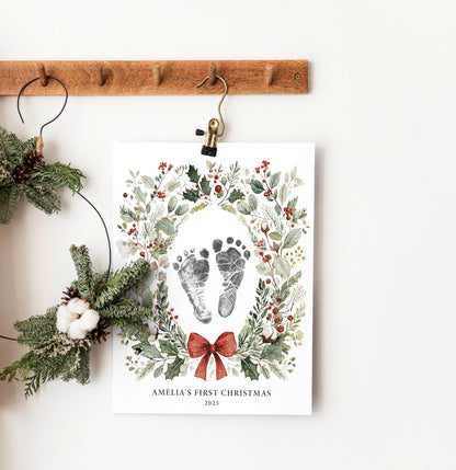 Christmas Wreath Footprints