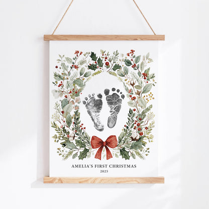 Christmas Wreath Footprints