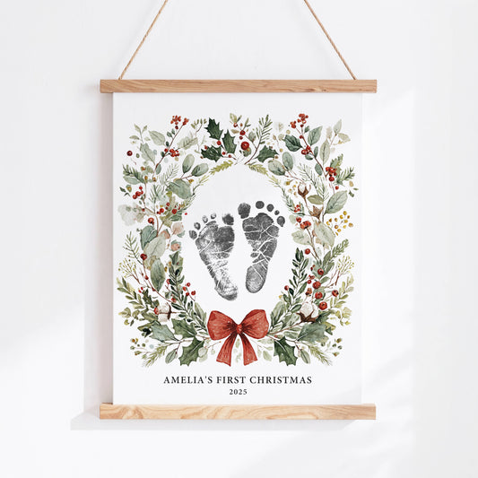 Christmas Wreath Footprints