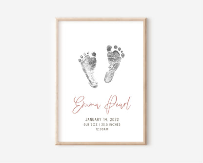 Art Print - Newborn Footprint Art Print