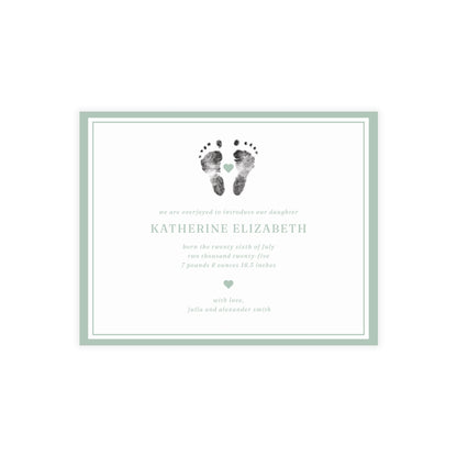 Birth Announcement - Classic Border (5.5 x 4.25)