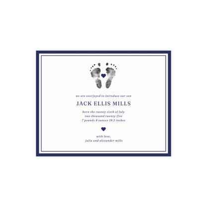 Birth Announcement - Classic Border (5.5 x 4.25)