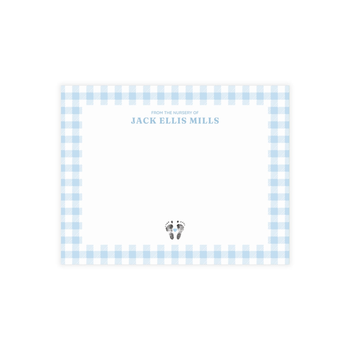 Nursery Stationery - Gingham (5.5 x 4.25)