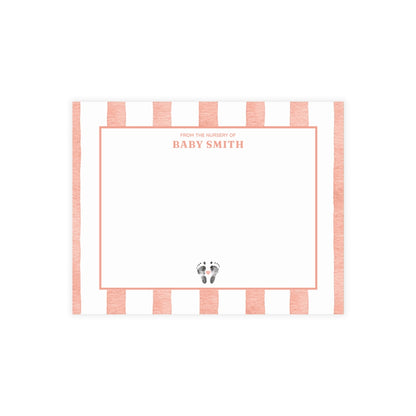 Nursery Stationery - Watercolor Stripes (5.5 x 4.25)