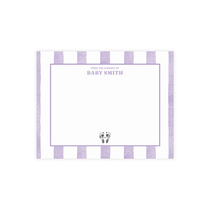 Nursery Stationery - Watercolor Stripes (5.5 x 4.25)