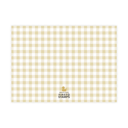 Birth Announcement - Classic Gingham (7 x 5)