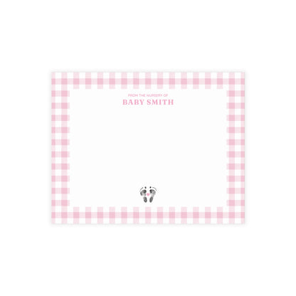 Nursery Stationery - Gingham (5.5 x 4.25)