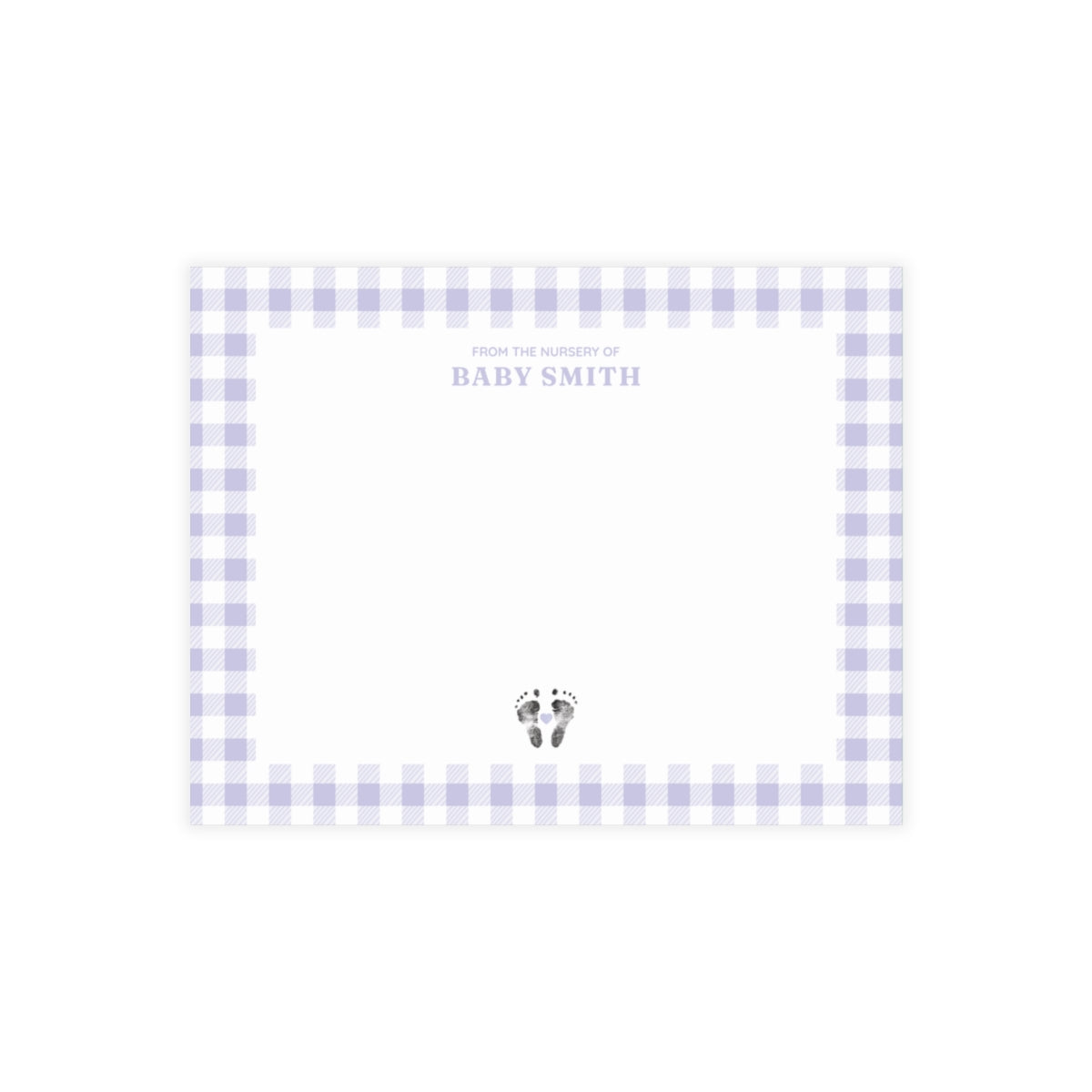Nursery Stationery - Gingham (5.5 x 4.25)