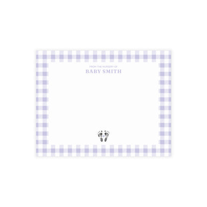 Nursery Stationery - Gingham (5.5 x 4.25)