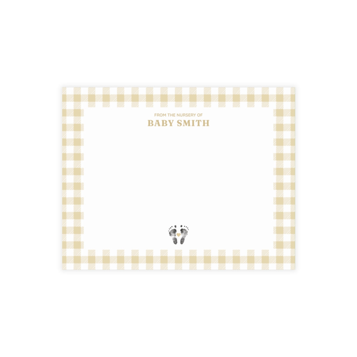 Nursery Stationery - Gingham (5.5 x 4.25)