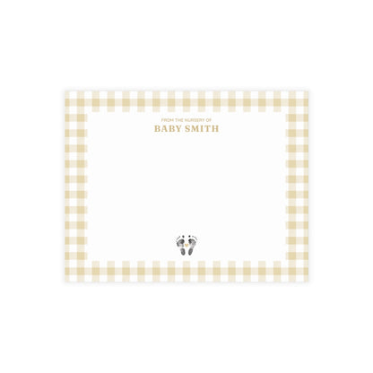 Nursery Stationery - Gingham (5.5 x 4.25)