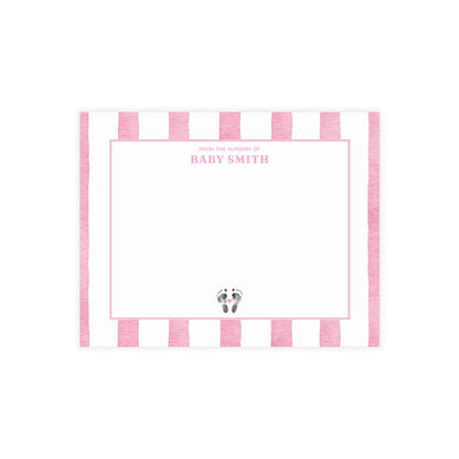 Nursery Stationery - Watercolor Stripes (5.5 x 4.25)