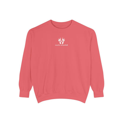 Watermlon sweatshirt with a baby footprint logo